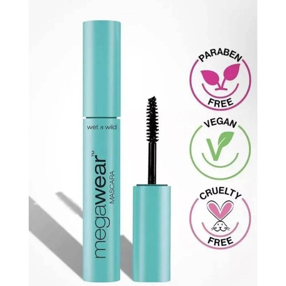 Wet and Wild Enhance and Define Megawear Mascara, Black, 1 Oz, 0.24 Fl Oz Black